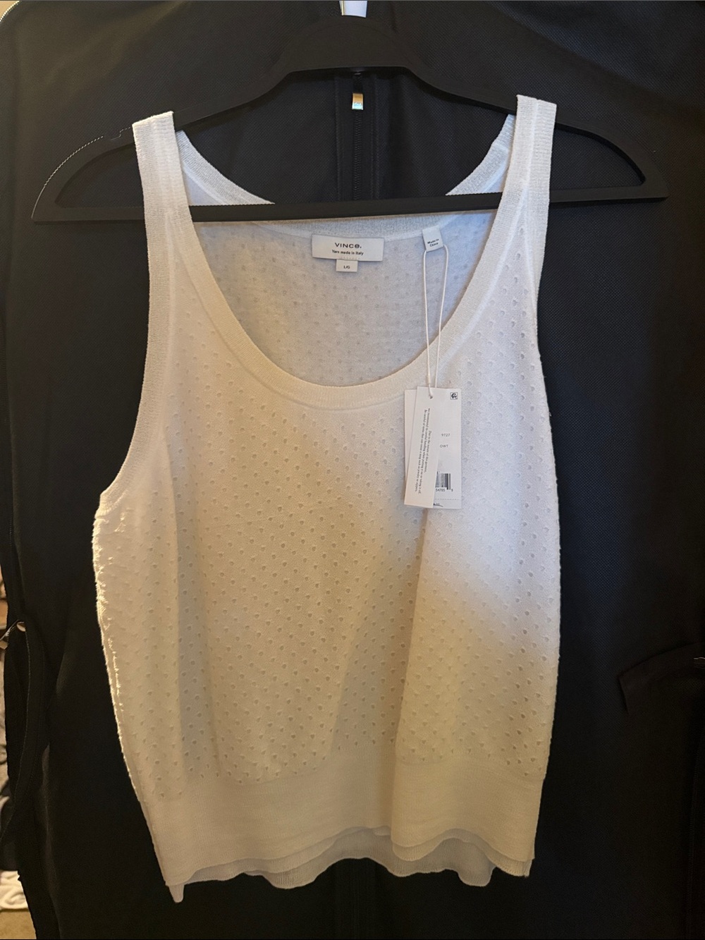 Vince White Knit Tank NWT